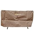 Woodhaven 3 Foot Crescent Full Cover - Covers 3 Foot Crescent Indoor Outdoor Firewood Rack - Reinforced Vinyl With Front Opeing Straps - Keeps Logs Dry (Brown)