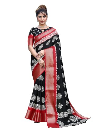 Image of Yashika Women's Dola jacquard Saree| Lightweight Digital Graphic Printed Saree for Women with Unstitched Blouse Piece
