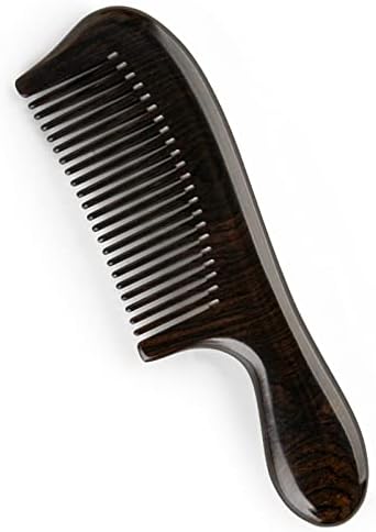 Nehzgnauh Fine Tooth Comb for Men and Women,Wooden Massage Comb Anti Static Electricity and Frizz,Detangling Styling Hair,Suitable for Fine/Thin Hair (Small, black)