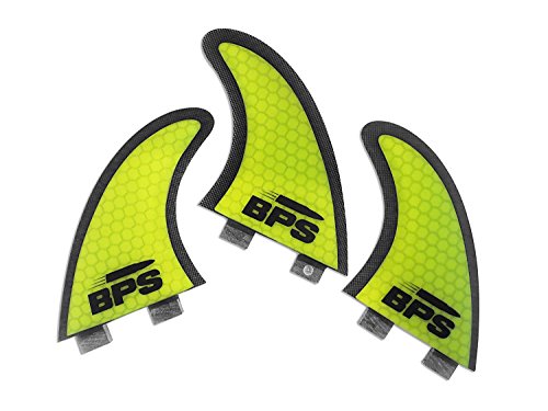 BPS 'Stealth' Performance Core and Netted Thruster Fin Set - 3pc Fiberglass Surf