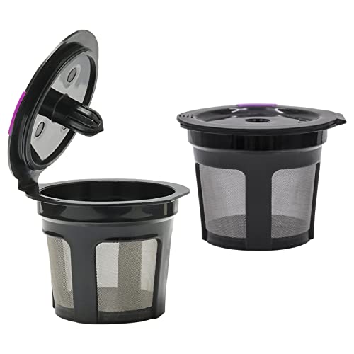 Jifeijidian 2 Pcs Universal Reusable K Cups Filter Multistream Technology For K45 K55 K65 K70 K75 K80 K90 K155 K200 K250 K300 K350 K360 - Black Refillable Kcups Coffee Filters For Keurig Coffee Makers #TOP12