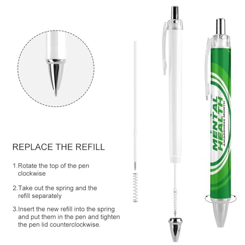 Stylo gel noir pointe fine 0,5 mm MentalAwareness rétractable x2