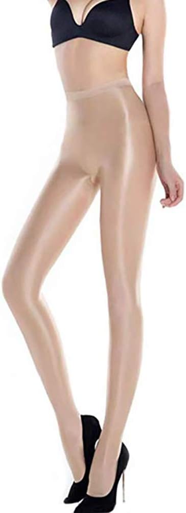 Ulalaza Women's Shiny Oil Pantyhose Stockings Tights Socks Ultra Shimmery Shaping Dance Plus Size Footed 1D 70D 60D 100D
