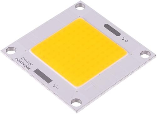 LAVEN COB Chips LED, chip de lámpara integrado de alta potencia de 50 W, 5 piezas, para focos de iluminación de bricolaje, 3000 K blanco cálido o