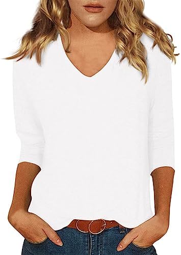 Shirt dames 3/4 mouw bont elegant gestreept bovenstuk