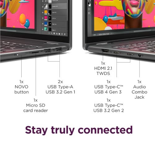 Lenovo Laptop Yoga 7i AI 2 em 1, tela sensível ao toque WUXGA de 16 polegadas, Core Ultra 7 155U (Be