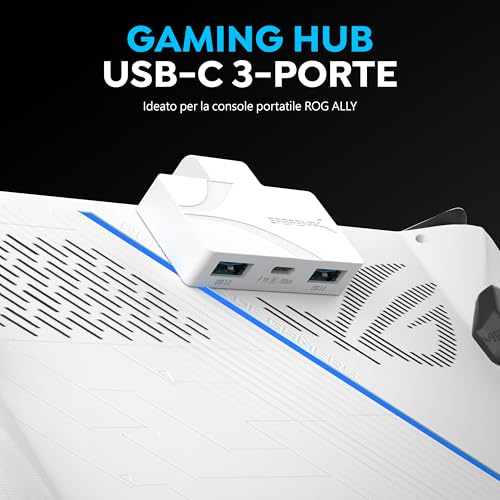 Gaming Hub USB-C 3-Porte per ASUS ROG Ally - Leggero, Portabile, Plug and Play, Ricarica PD 3.0 100W, Porte USB A & USB C (HB-ROAY) - Hub USB - Immagine 1