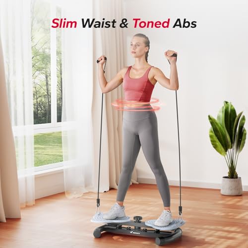 Image of MERACH Waist Twister Machine Exercise, Ab Twist Board with 300 lbs Weight Capacity, Abs Workout for Slim Waist and Core Ab Exercise, Noiseless Home Gym Equipment for Women Men