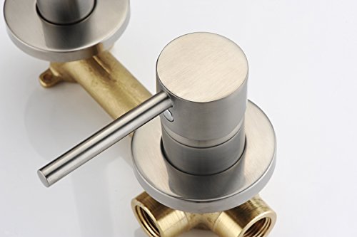 Sumerain Wall Mount Bathroom Faucets Brushed Nickel,Single Handle Wall Mount Faucet With Brass Rough-In Valve #TOP7