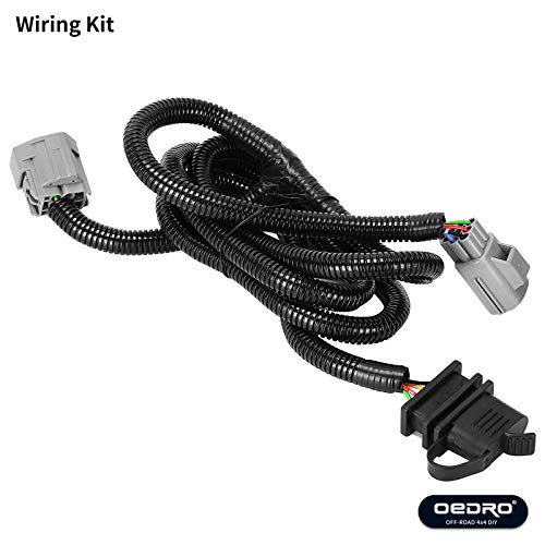 Oedro 2" Rear Bumper Trailer Hitch Receiver Kit, Compatible With 2007-2018 Jeep Wrangler Jk 4 Door & 2 Door Unlimited, Tow Trailer Hitch W/Hitch Wiring Harness (Not For Jl Models) #TOP4