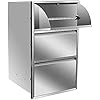 Outdoor Kitchen Drawers Flush Mount Double BBQ Access Drawers Stainless Steel with Recessed Handle BBQ Island Drawers for Outdoor Kitchens Or Grill Station 17W X 30H X 21D Inch