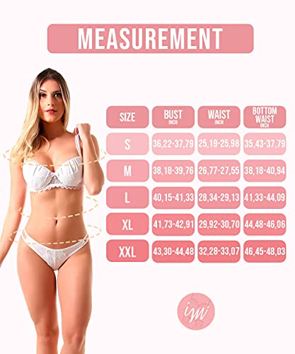 Camisola IMI Lingerie Sexy Com Calcinha Em Microfibra E Renda Bianca Preta Tamanho:G