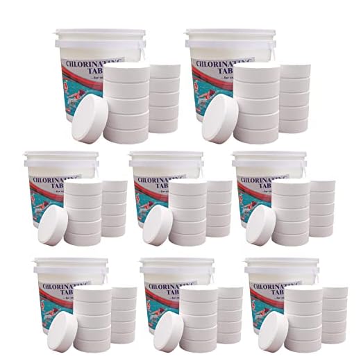 40 Lbs 3 Inches Pool Chlorine Tablets Chlorine Tables for Swimming Pool, Hot Tubs, Last Long