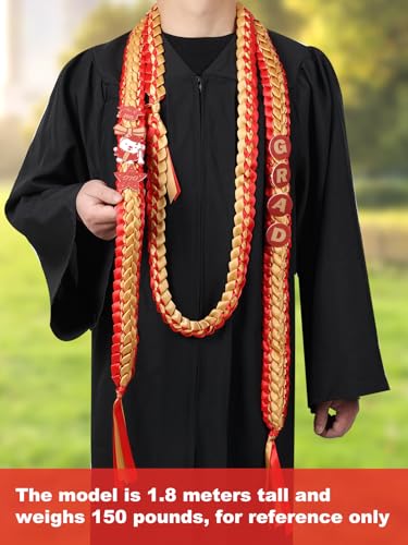 Collier tressé extra long 177cm pour tenue académique diplômé 2025 - 3