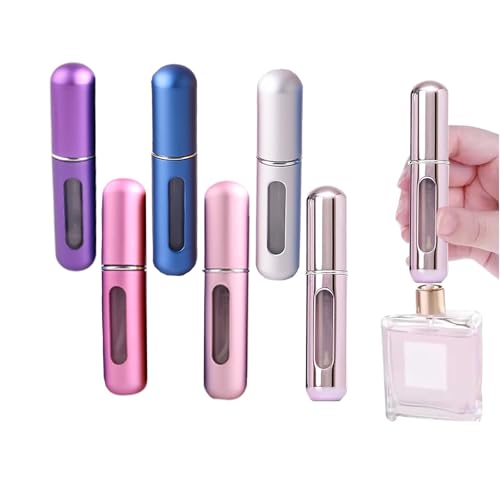 ZenithFast Perfume travel refillable 6Pcs 5ml Mini perfume bottle Portable perfume bottles refillable for Women Men Small Mister Spray Bottle for Travel and Outgoing