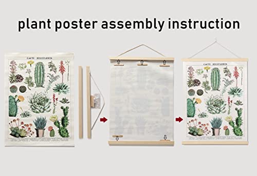 Vintage Posters Plant Wall Art Prints Cottagecore Decor, Mushroom Posters Cactus Wall Art Print Fungi Decor, Rustic Botanical Hanging Posters For Bedroom Room Aesthetic Decors Frames, 16X22Inch X3Pcs #TOP5