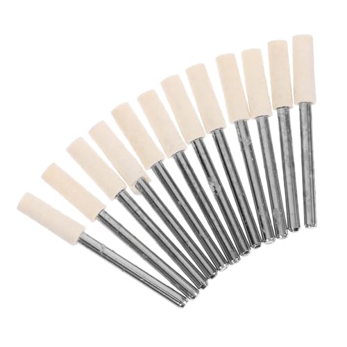 PRETYZOOM 12pcs Wool Polishing Wheels 4mm Wool Grinding Bits Versatile for Jewelry Metal Craft Plastics