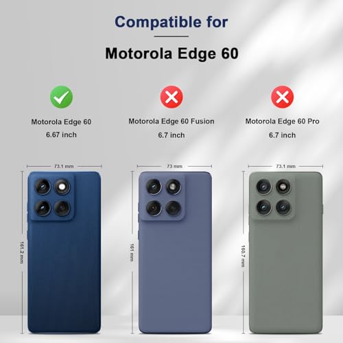 Image of Jasonyu Case for Motorola Edge 60 Leather Wallet Flip Cover with Card Holder,Kickstand, Magnetic Closure,TPU Shockproof Phone Case (Blue)