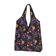 Material & Construction: This Music Record Print tote bag for women is made of tear-resistant waterproof polyester, making it lightweight yet enough to carry heavy items. The fine reinforced stitching enhances the strength of this tote bag, keeping i...