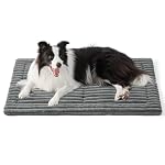BEDSURE Hundematte für Große Hunde - 89x58 cm Hundekissen mit Rutschfester Unterseite, Waschbare Hundematratze für mittelgroße Große Hunde, grau