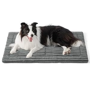 BEDSURE Hundematte für Große Hunde – 89×58 cm Hundekissen mit Rutschfester Unterseite, Waschbare Hundematratze für mittelgroße Große Hunde, grau