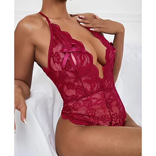 Sheer Lingerie, Black Lingerie For Ladies, Womens Lingerie Sleepwear Outfits Lace Babydoll Plus Size Chemise Set #TOP3