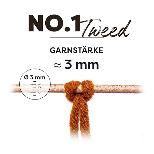 myboshi No1 Tweed Schnellstrickgarn Grau 50g – Bild 5