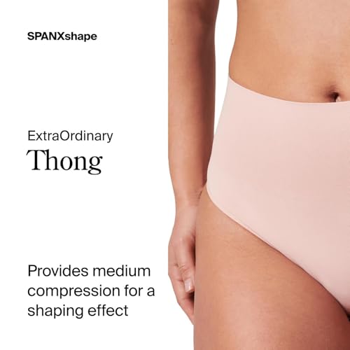 Image of SPANX SPANXshape ExtraOrdinary Thong - Sculpting with Compression - Women's Shapewear Underwear - Recycled Nylon Fabric Blend