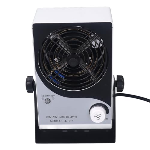 Ventilador de Aire Ionizante, Eliminador de Estática Ionizador ESD Ventilador Eliminador de Estática de Escritorio, Funcionamiento de bajo Ruido Ventilador Ionizador ESD (Enchufe