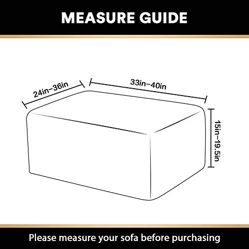 Princedeco Real Velvet Plush Ottoman Cover For Living Room Folding Storage Stool Furniture Protector Soft Rectangle Slipcover With Elastic Bottom(X-Large, Brown) #TOP6