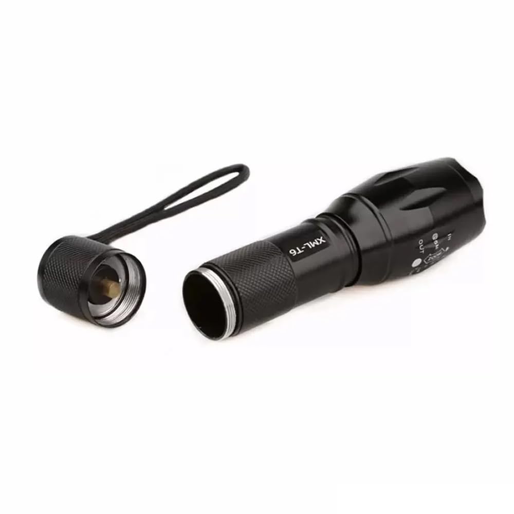Kunova 2-Pack Tactical Flashlight – Ultra Bright XML T6 LED, 5 Modes (High/Medium/Low/Strobe/SOS), Adjustable Focus, Waterproof – For Camping, Hiking, Emergency