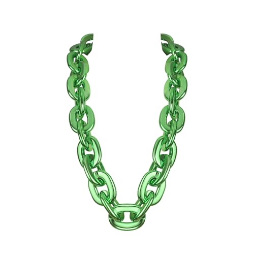 Vefungyan Hip-hop Rapper Big Chunky Chain: Plastic Fake Jewelry Necklace Party Halloween Accessory Costume decorations for Men