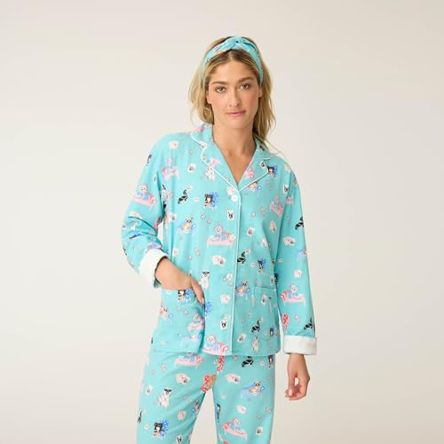 PJ Salvage Women's Flannel Long-Sleeve Top, Pant and Headband 3-Piece Pajama Set2