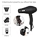 Professional Ionic Hair Dryer with Diffuser for Curly Hair,Fast Drying Blow Dryer with Comb,AC Motor Low Noise Hair Blow Dryer with Diffuser & Comb & Concentrator