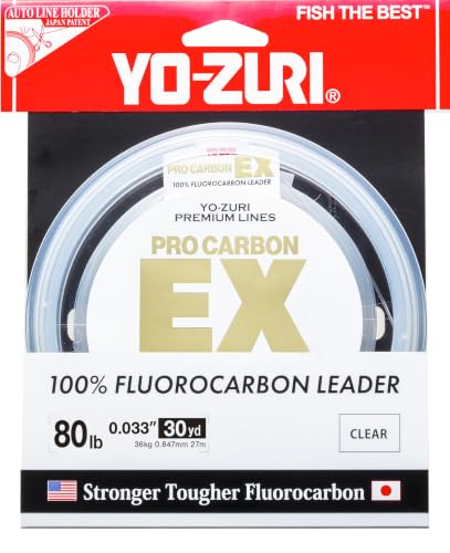 Yo-Zuri PRO Carbon EX FLUOROCARBON 100% Leader 30YDS 80Lbs (0.847mm)