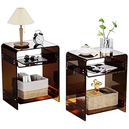 Acrylic End Table Record...