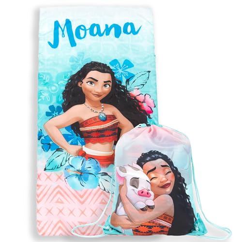 Jay Franco Disney Moana Tropical Slumber Sack - Cozy & Warm Kids Lightweight Slumber Bag/Sleeping Bag (Official Disney Product)