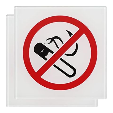 2 Pcs No Smoking Signs Waterproof Warning Signs Easily Readable Safety Signs for Indoor Outdoor Park Office School Cover