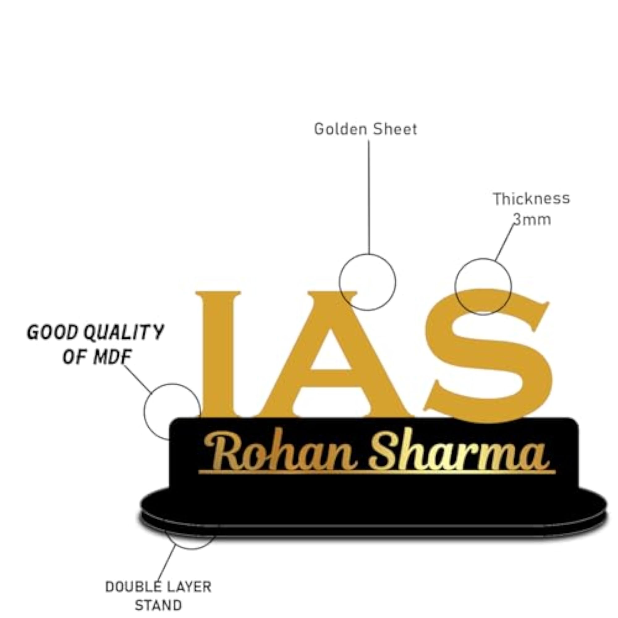 Personalized Name Plate for Office Desk Decor