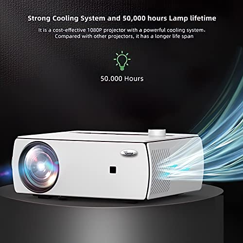 Image of TONZO LS-845 Android 9.0 Projector for Home, 1080p Native 4K Support| 7000 Lumens | 250 inch Max Screen with LTPS Display | Wi-Fi & Bluetooth | HDMI, USB, AV & Audio Out Port | 4D digital keystone(Silver)