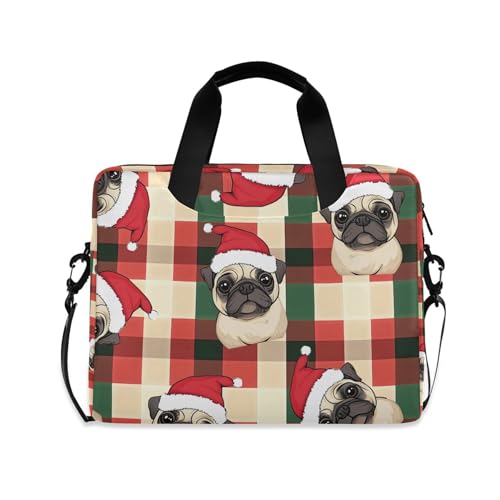 Funda para portátil ALAZA con diseño de pug navideño 13-15.6 pulg miniatura 1