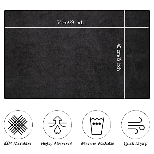40 Pack Bleach Proof Towels Microfiber Absorbent Salon Towels Bleach Resistant Hair Towel Quick Dry Hand Towels Bulk 16 X 29 Inches For Gym, Bath, Spa, Shaving, Barber (Black) #TOP3