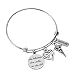 Miss Pink Occupational Therapist Gifts Expandable Wire Bangle OT She Believed She Could Bracelet Graduation Jewelry for Women