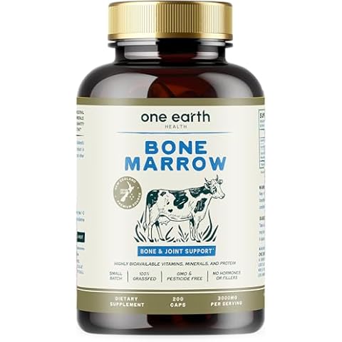 Grass Fed Beef Bone Marrow Supplement – (200 Count) Bone, Cartilage and Marrow. New Zealand Sourced. Better Than Bone Broth. Watch Product Video for Details Cover