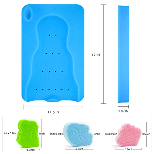 Hallo Baby Bath Sponge Soft Infant Bath Mat Newborn Cushion Odor Free (Blue) #TOP1