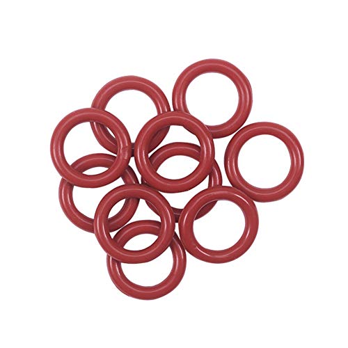 Heyiarbeit Oリング シリコーンOリング シールOリング 14mm外径 2.4mm幅 10個入り 赤 Oリング Oリングセット O型リング シリコーンOリング ゴムガスケット ゴムリングセット ラバー パッキン 耐熱 耐油 防水 車 エアコン 各