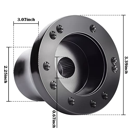Dewkake EZGO TXT&RXV Steering Wheel Adapter, Golf Cart Steering Wheel