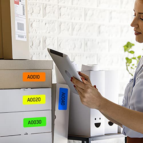 Color Address Label - 750 Fluorescent Address Labels - Multipurpose Use - Yellow Color Label - Label Size 1" X 2-5/8" - 30 Per Page - 750 Labels - Laser And Inkjet Printer (Yellow) #TOP6