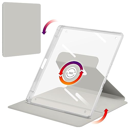 Kindle Scribe ��1���� 2022 10.2�C���`�p�P�[�X �y���z���_�[�t�� 360�x��]�t�H���I�X�^���h�J�o�[ �v���~�A���ϏՌ� �����E�F�C�N/�X���[�v�@�\ �_��Ȏ���p(���C�g�O���[)