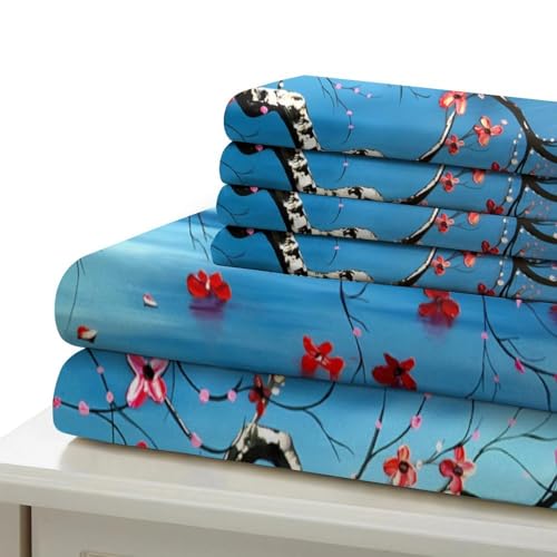 Parure de lit fleurs de cerisier 135x200 single 3D - 7